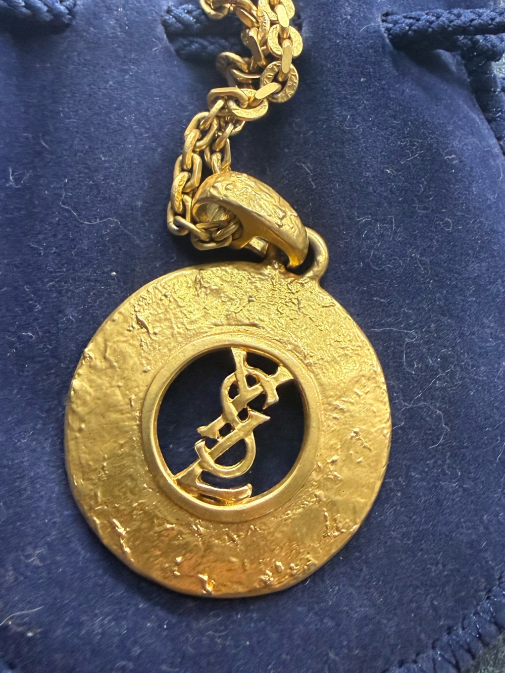 Authentic Vintage gold plated YSL necklace